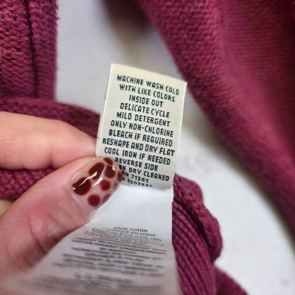 LL Bean Sweater Womens XL Purple Turtleneck 3D Cable Knit Fisherman Classic VTG - Picture 13 of 16